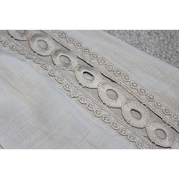 Emily Daniels Embroidereed Peasant Top , Beige, Large - Picture 7 of 9